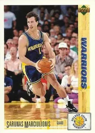 1991-92 Upper Deck Italian #53 - Šarūnas Marčiulionis - Golden State Warriors 1991-92 Upper Deck Italian #53 - Šarūnas Marčiulionis - Golden State Warriors