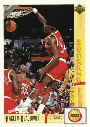 1991-92 Upper Deck Italian #55 - Hakeem Olajuwon - Houston Rockets 1991-92 Upper Deck Italian #55 - Hakeem Olajuwon - Houston Rockets