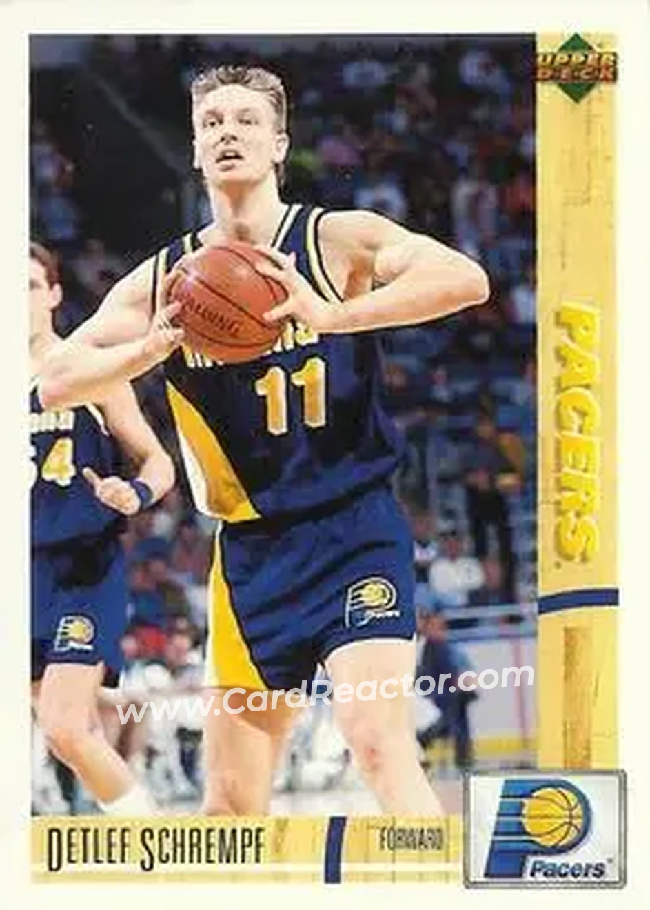 1991-92 Upper Deck Italian #59 - Detlef Schrempf - Indiana Pacers - Front 1991-92 Upper Deck Italian #59 - Detlef Schrempf - Indiana Pacers - Front