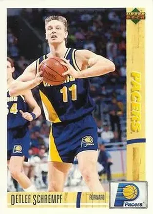1991-92 Upper Deck Italian #59 - Detlef Schrempf - Indiana Pacers 1991-92 Upper Deck Italian #59 - Detlef Schrempf - Indiana Pacers