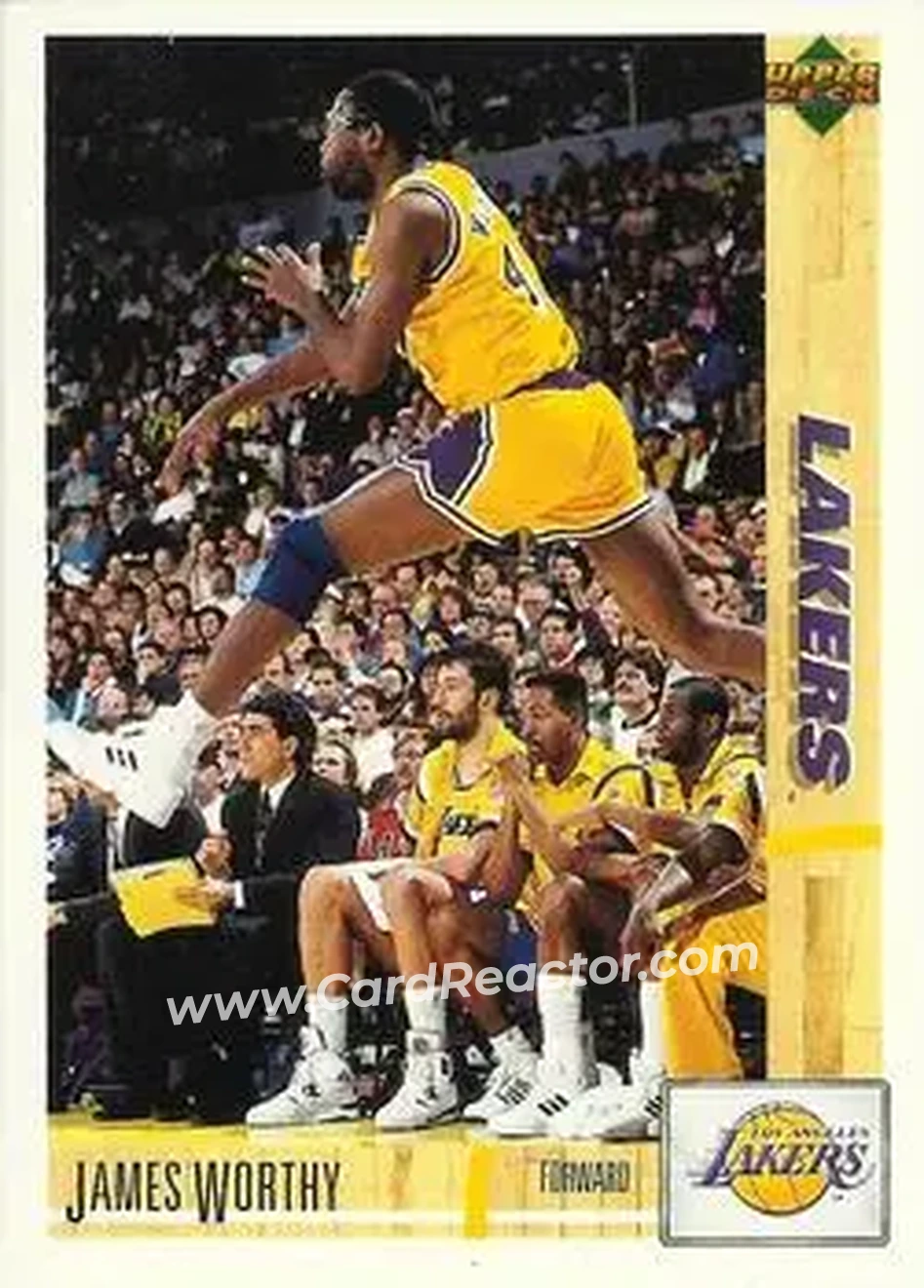 1991-92 Upper Deck Italian #63 - James Worthy - Los Angeles Lakers - Front 1991-92 Upper Deck Italian #63 - James Worthy - Los Angeles Lakers - Front