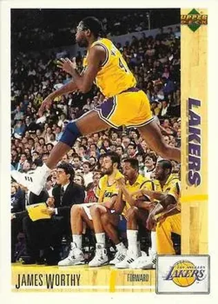 1991-92 Upper Deck Italian #63 - James Worthy - Los Angeles Lakers 1991-92 Upper Deck Italian #63 - James Worthy - Los Angeles Lakers