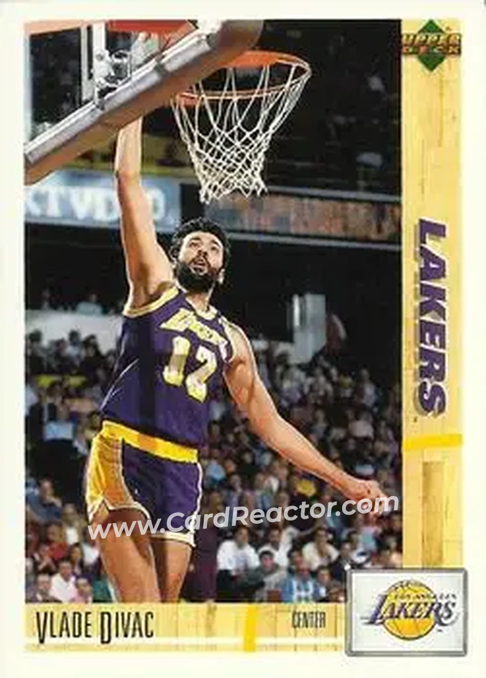 1991-92 Upper Deck Italian #64 - Vlade Divac - Los Angeles Lakers - Front