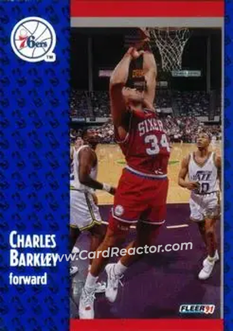 1991-92 Fleer #151 - Charles Barkley - Philadelphia 76ers - Front