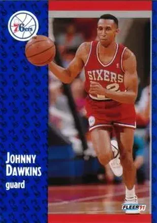 1991-92 Fleer #152 - Johnny Dawkins - Philadelphia 76ers