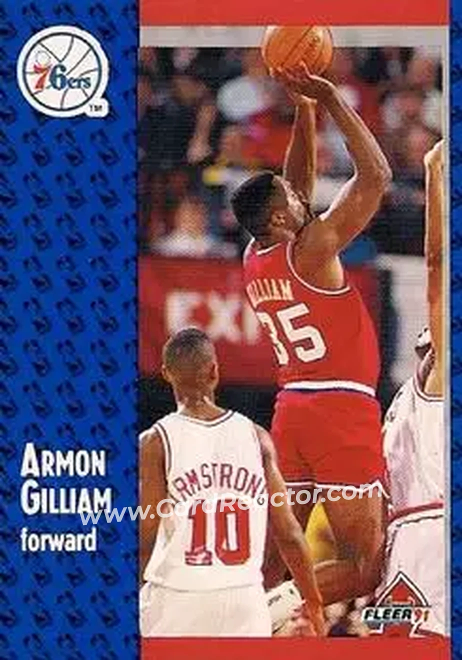 1991-92 Fleer #153 - Armon Gilliam - Philadelphia 76ers - Front