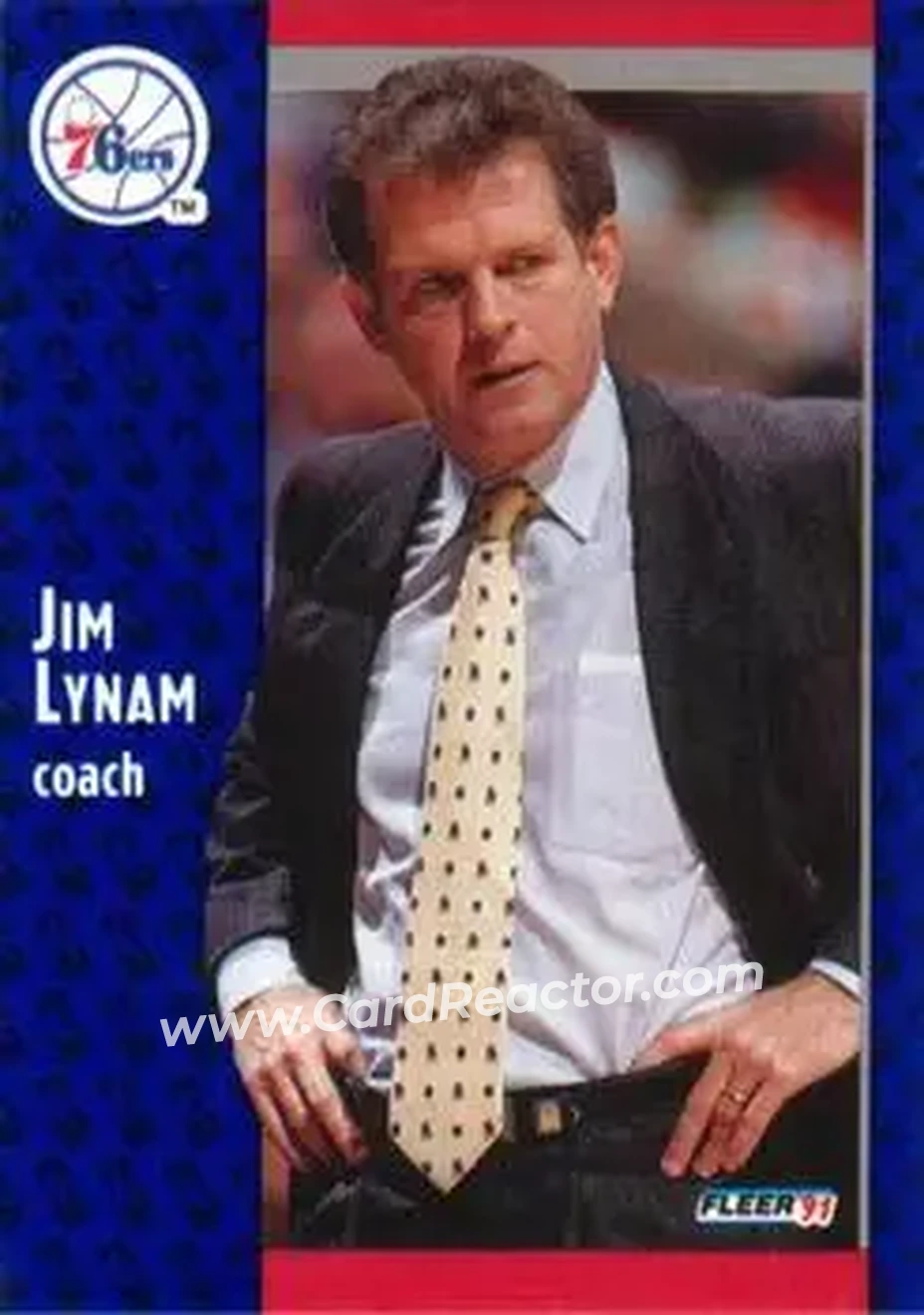 1991-92 Fleer #155 - Jim Lynam - Philadelphia 76ers - Front