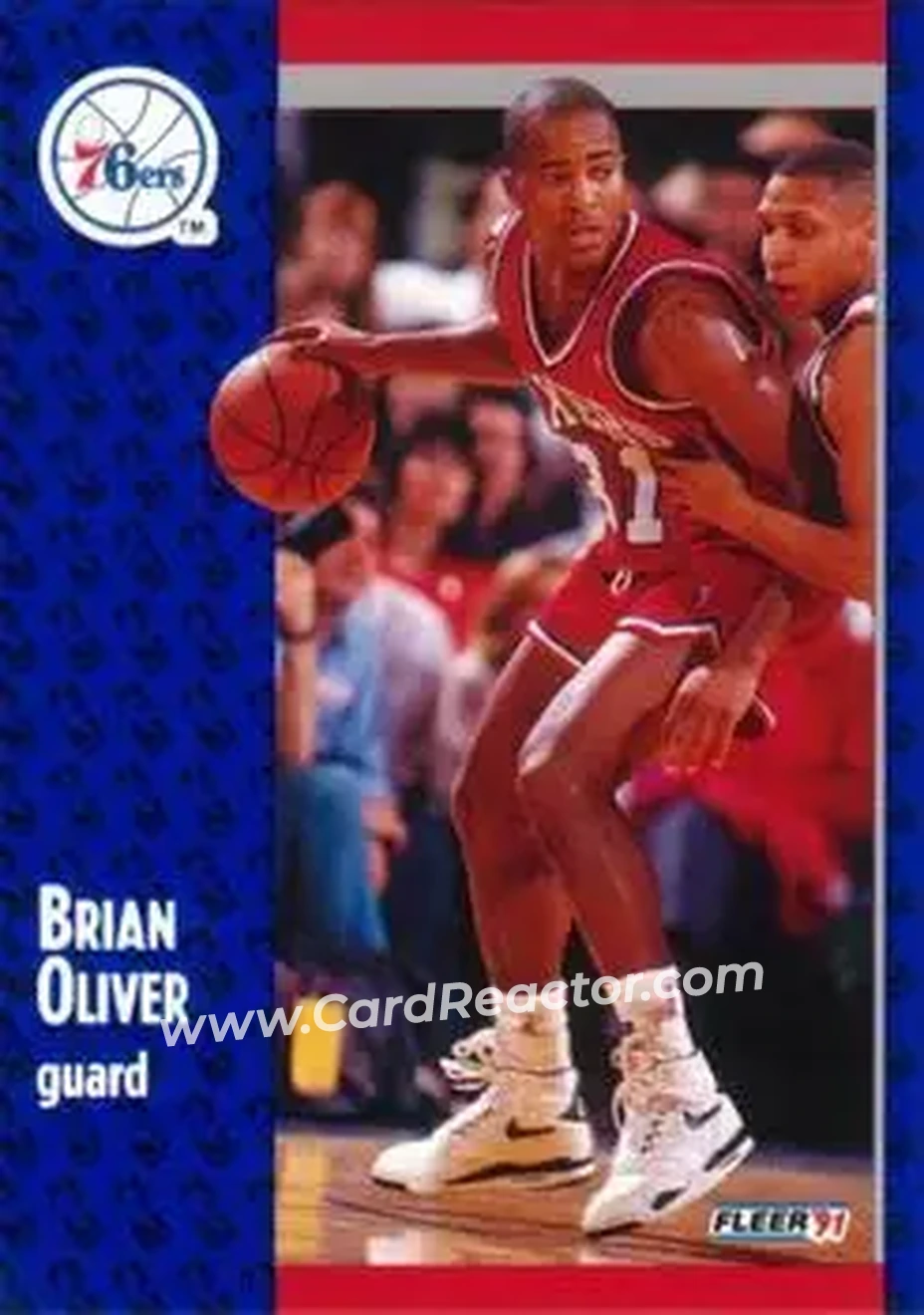 1991-92 Fleer #157 - Brian Oliver - Philadelphia 76ers - Front