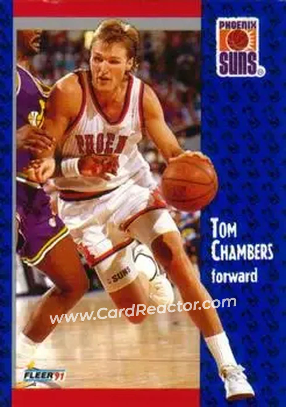 1991-92 Fleer #158 - Tom Chambers - Phoenix Suns - Front