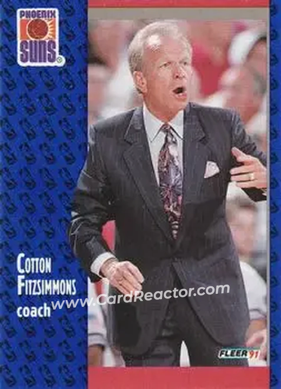 1991-92 Fleer #159 - Cotton Fitzsimmons - Phoenix Suns - Front