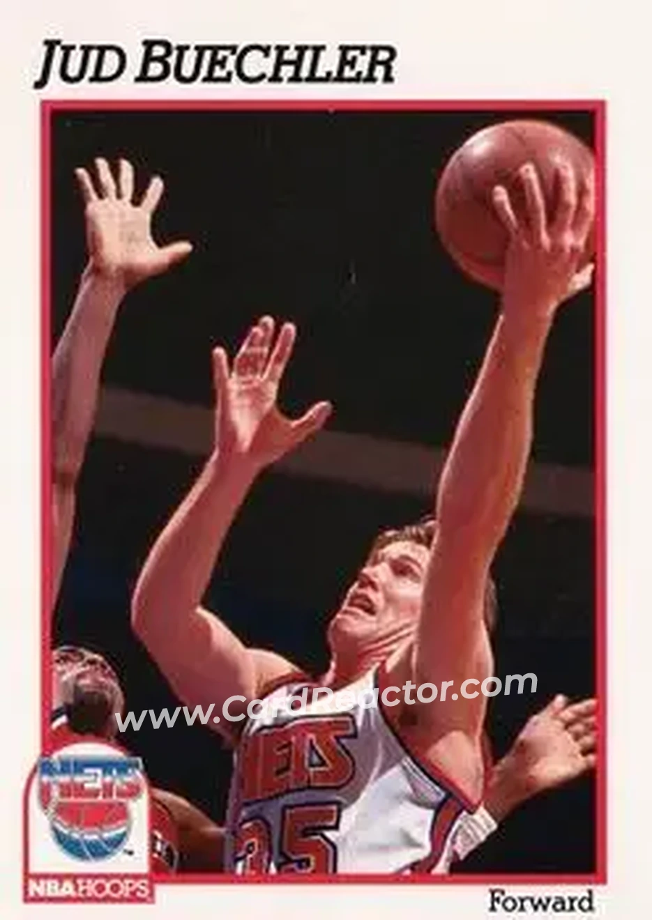 1991-92 Hoops #133 - Jud Buechler - New Jersey Nets - Front 1991-92 Hoops #133 - Jud Buechler - New Jersey Nets - Front