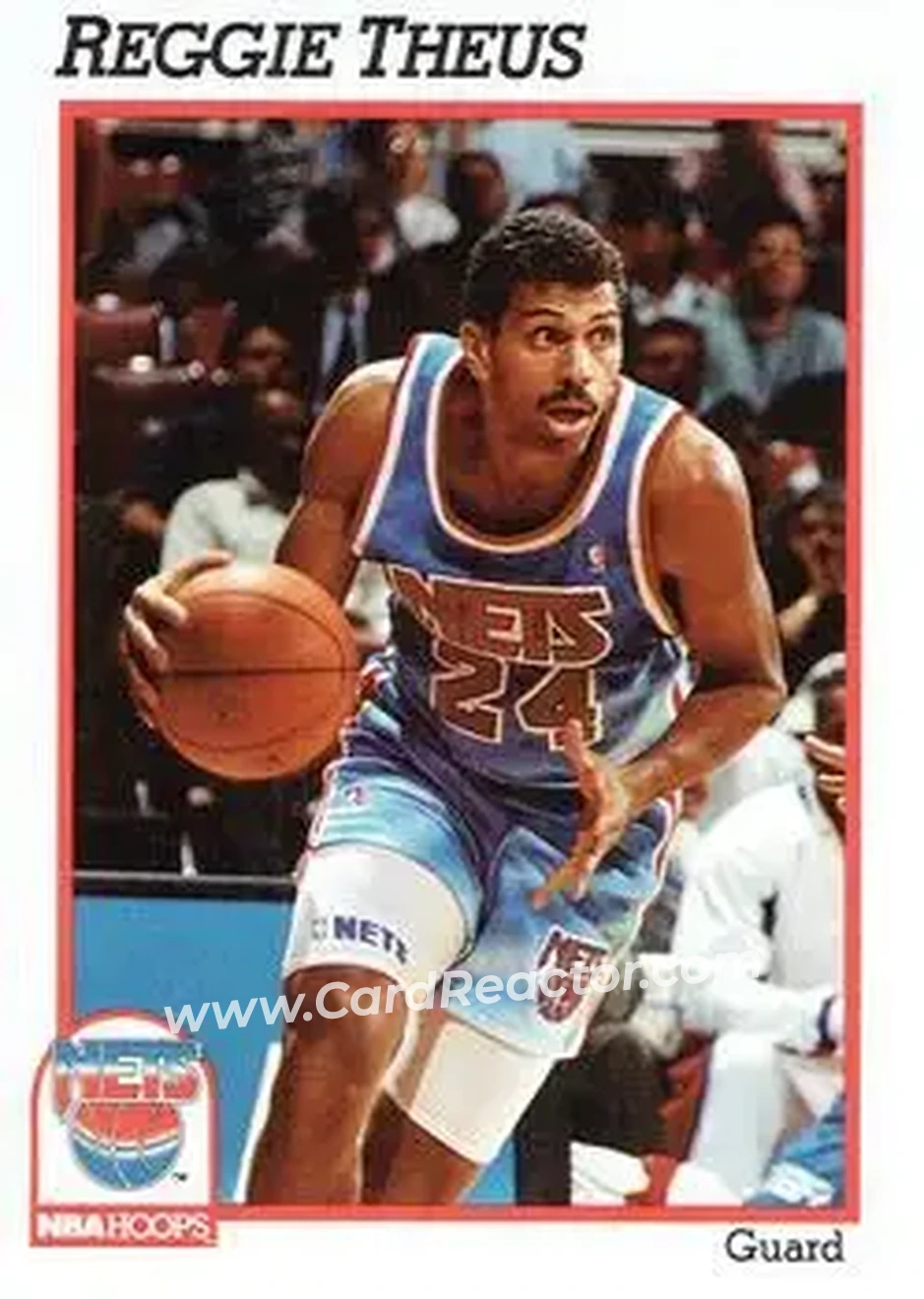 1991-92 Hoops #138 - Reggie Theus - New Jersey Nets - Front