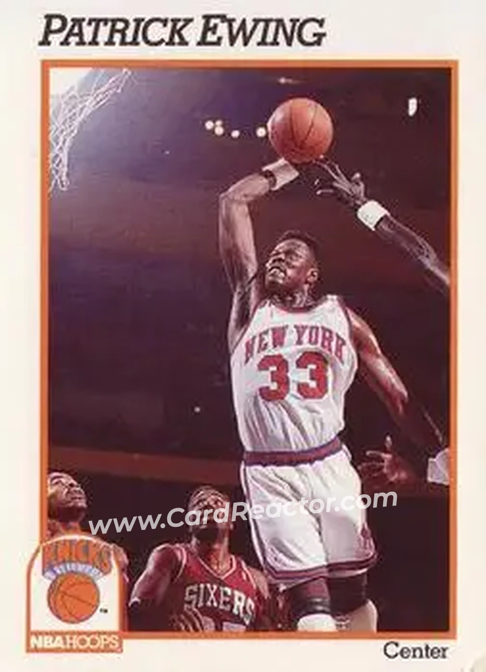 1991-92 Hoops #140 - Patrick Ewing - New York Knicks - Front