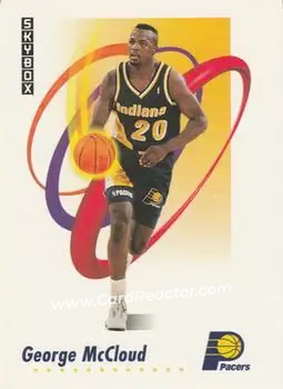 1991-92 SkyBox #113 - George McCloud - Indiana Pacers - Front