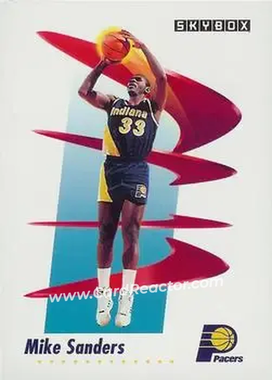 1991-92 SkyBox #116 - Mike Sanders - Indiana Pacers - Front 1991-92 SkyBox #116 - Mike Sanders - Indiana Pacers - Front