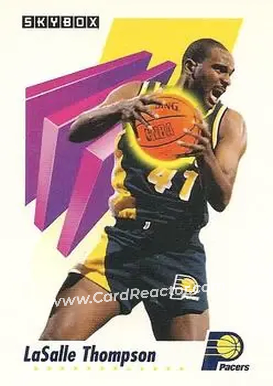 1991-92 SkyBox #119 - LaSalle Thompson - Indiana Pacers - Front