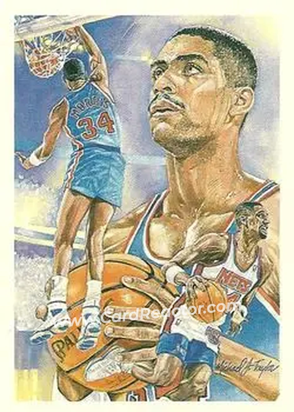 1990-91 Hoops #371 - Chris Morris - New Jersey Nets - Front