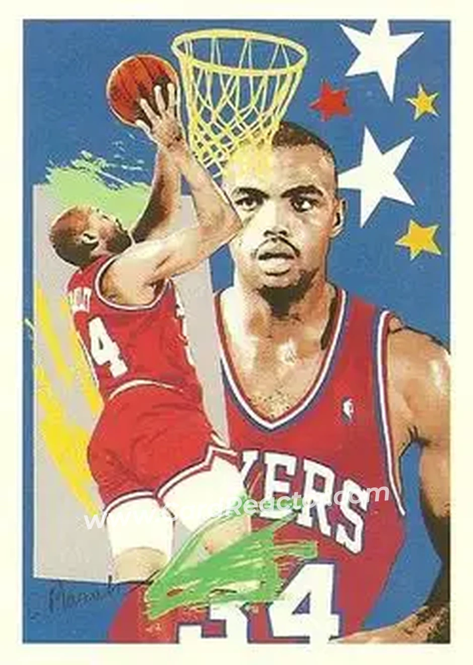 1990-91 Hoops #374 - Charles Barkley - Philadelphia 76ers - Front