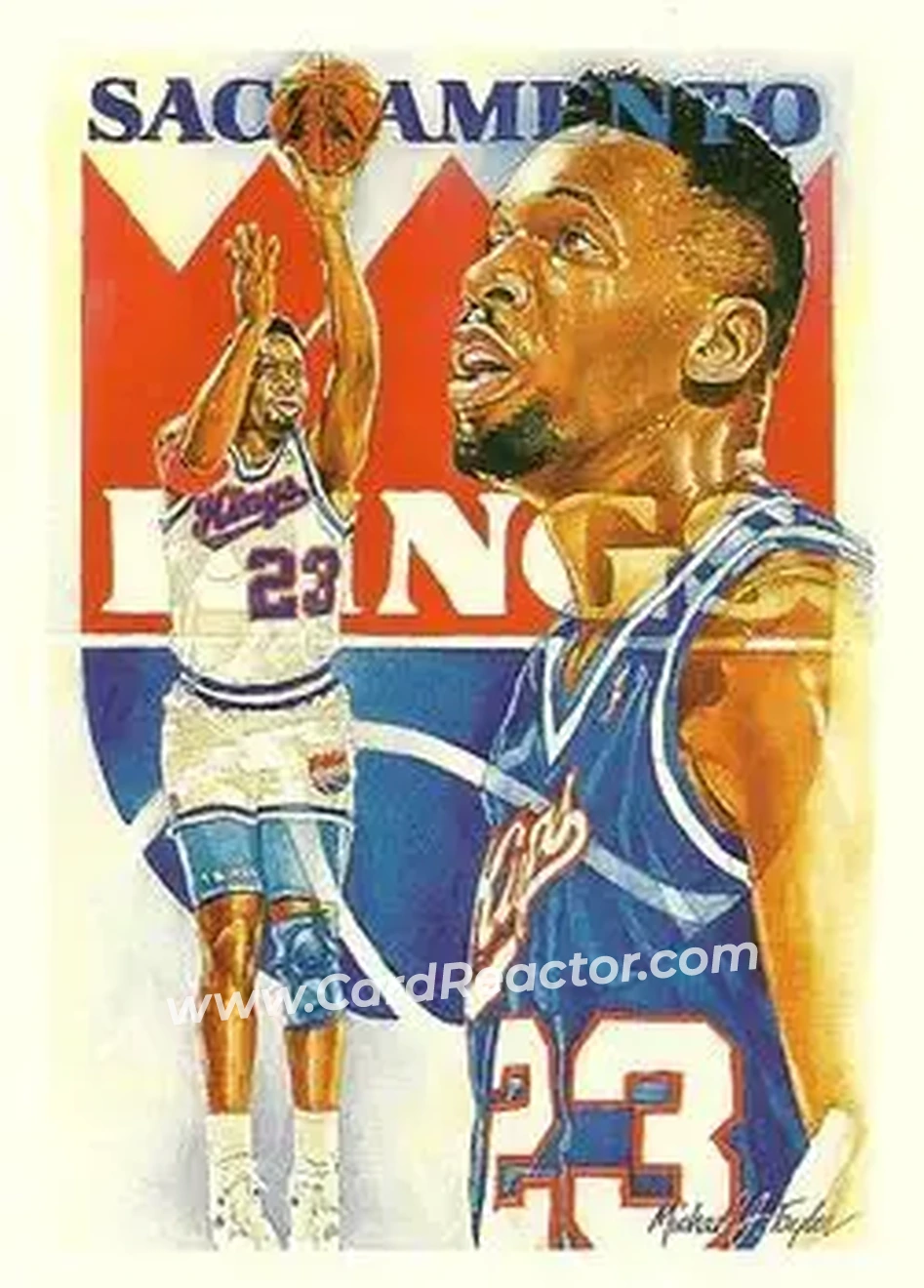 1990-91 Hoops #377 - Wayman Tisdale - Sacramento Kings - Front 1990-91 Hoops #377 - Wayman Tisdale - Sacramento Kings - Front