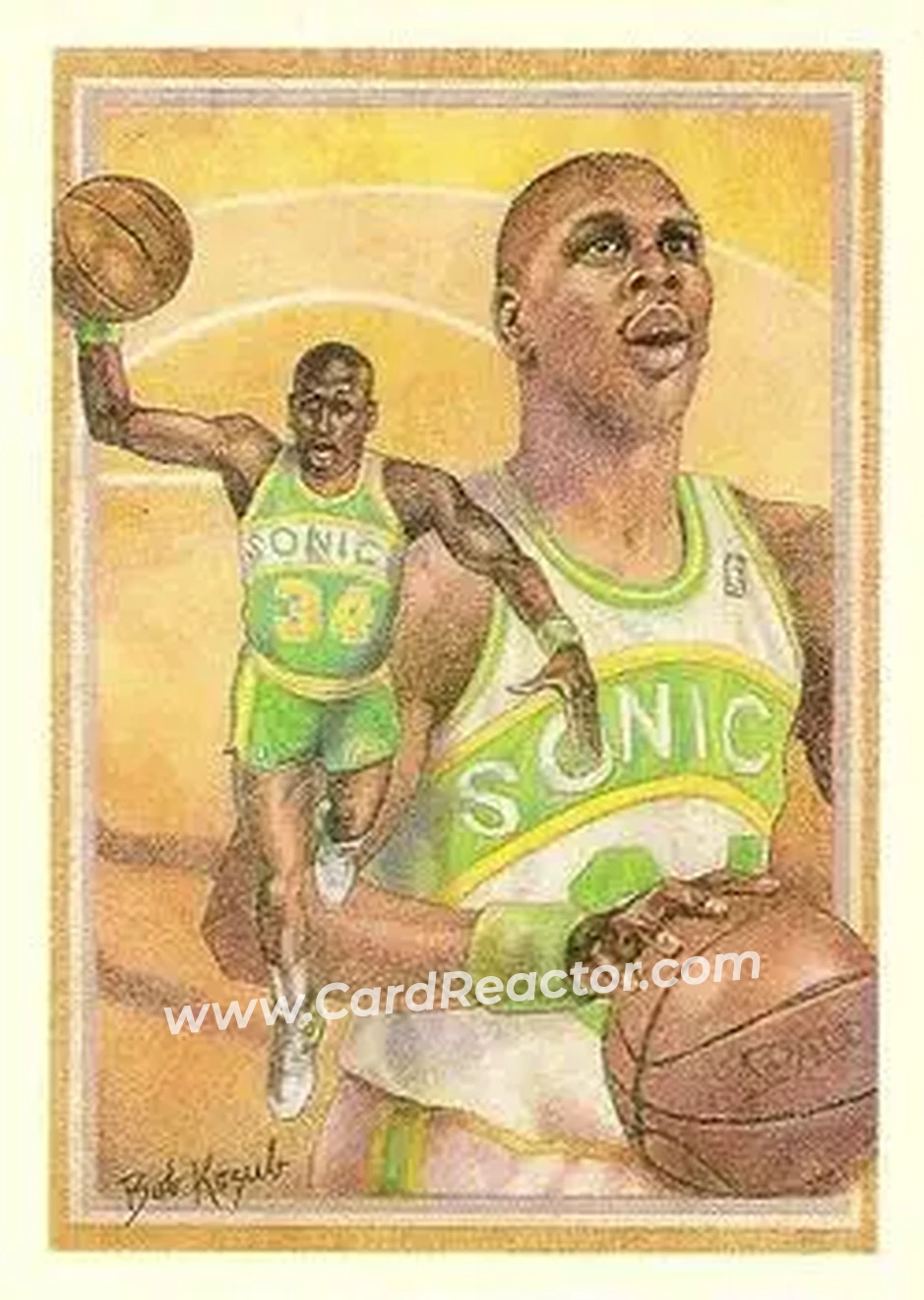 1990-91 Hoops #379 - Xavier McDaniel - Seattle SuperSonics - Front