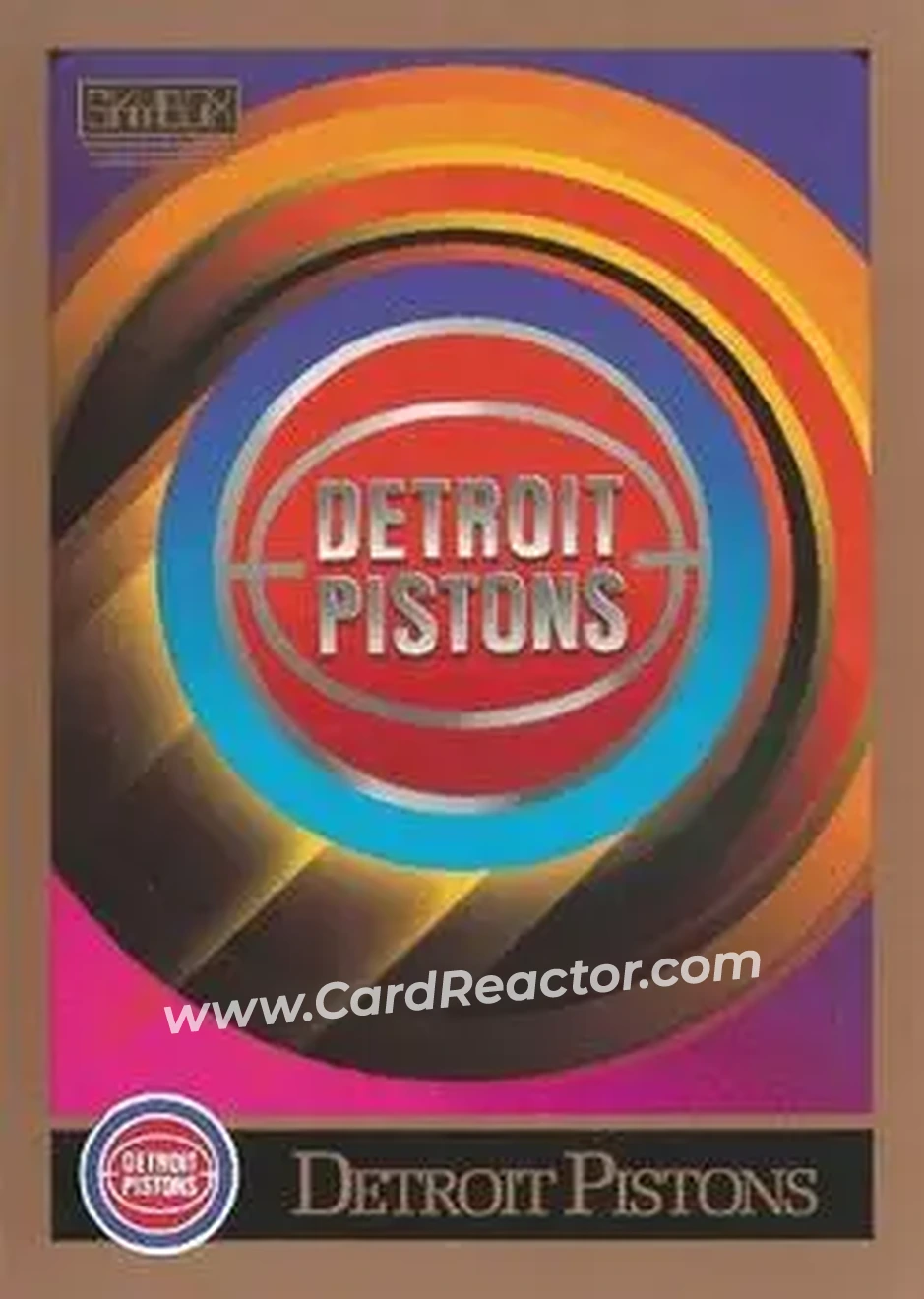 1990-91 SkyBox #335 - Card #335 - Detroit Pistons - Front