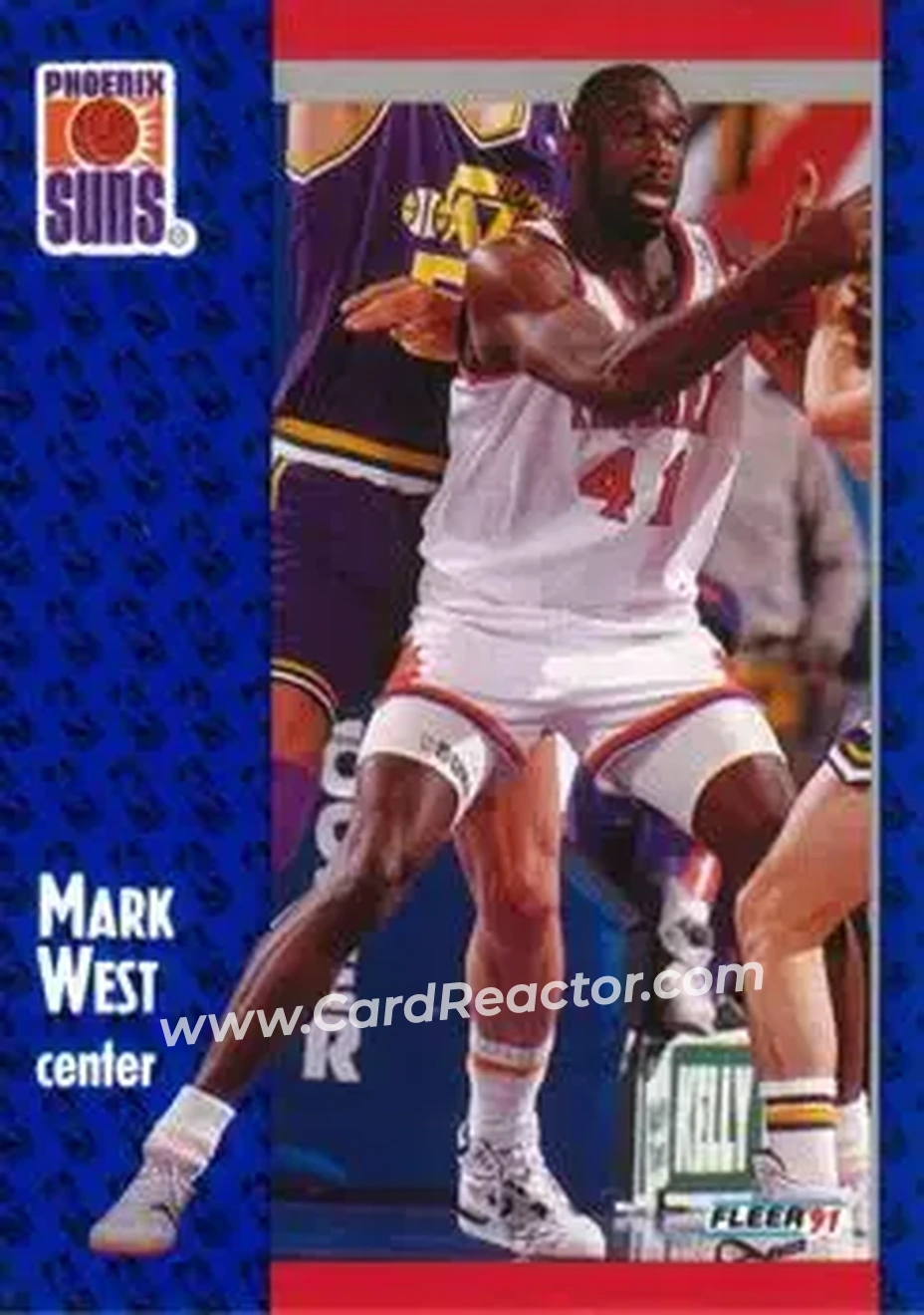 1991-92 Fleer #165 - Mark West - Phoenix Suns - Front