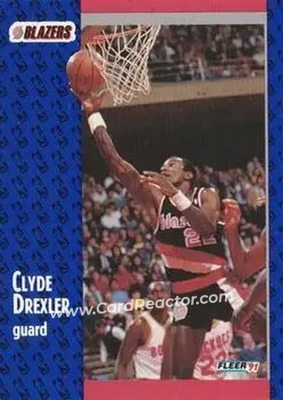 1991-92 Fleer #168 - Clyde Drexler - Portland Trail Blazers - Front