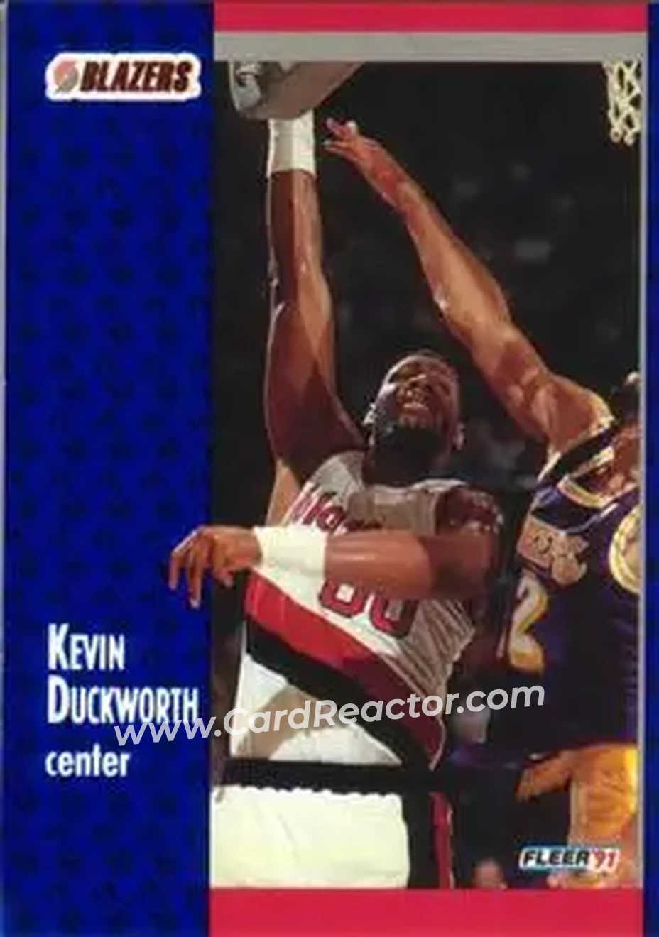 1991-92 Fleer #169 - Kevin Duckworth - Portland Trail Blazers - Front 1991-92 Fleer #169 - Kevin Duckworth - Portland Trail Blazers - Front