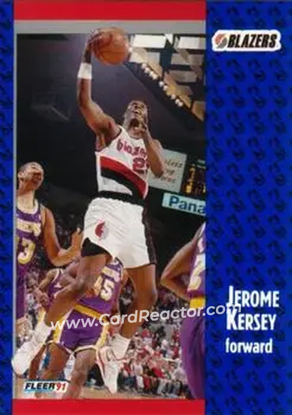 1991-92 Fleer #170 - Jerome Kersey - Portland Trail Blazers - Front 1991-92 Fleer #170 - Jerome Kersey - Portland Trail Blazers - Front