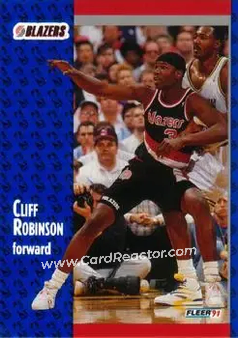 1991-92 Fleer #172 - Clifford Robinson - Portland Trail Blazers - Front