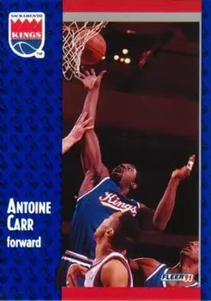 1991-92 Fleer #174 - Antoine Carr - Sacramento Kings