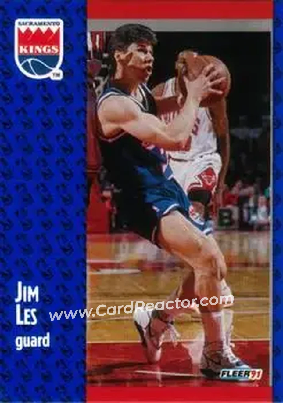 1991-92 Fleer #176 - Jim Les - Sacramento Kings - Front