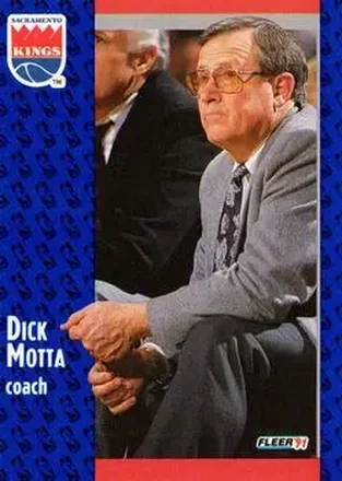 1991-92 Fleer #178 - Dick Motta - Sacramento Kings