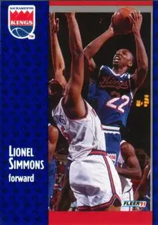1991-92 Fleer #179 - Lionel Simmons - Sacramento Kings