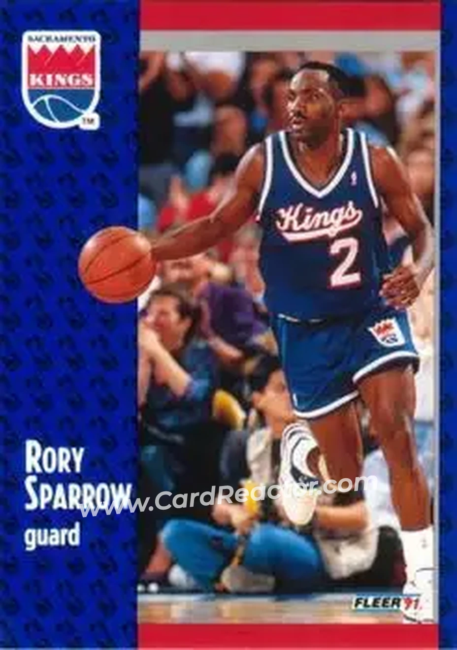 1991-92 Fleer #180 - Rory Sparrow - Sacramento Kings - Front