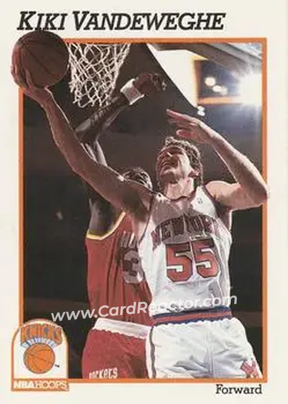 1991-92 Hoops #144 - Kiki Vandeweghe - New York Knicks - Front