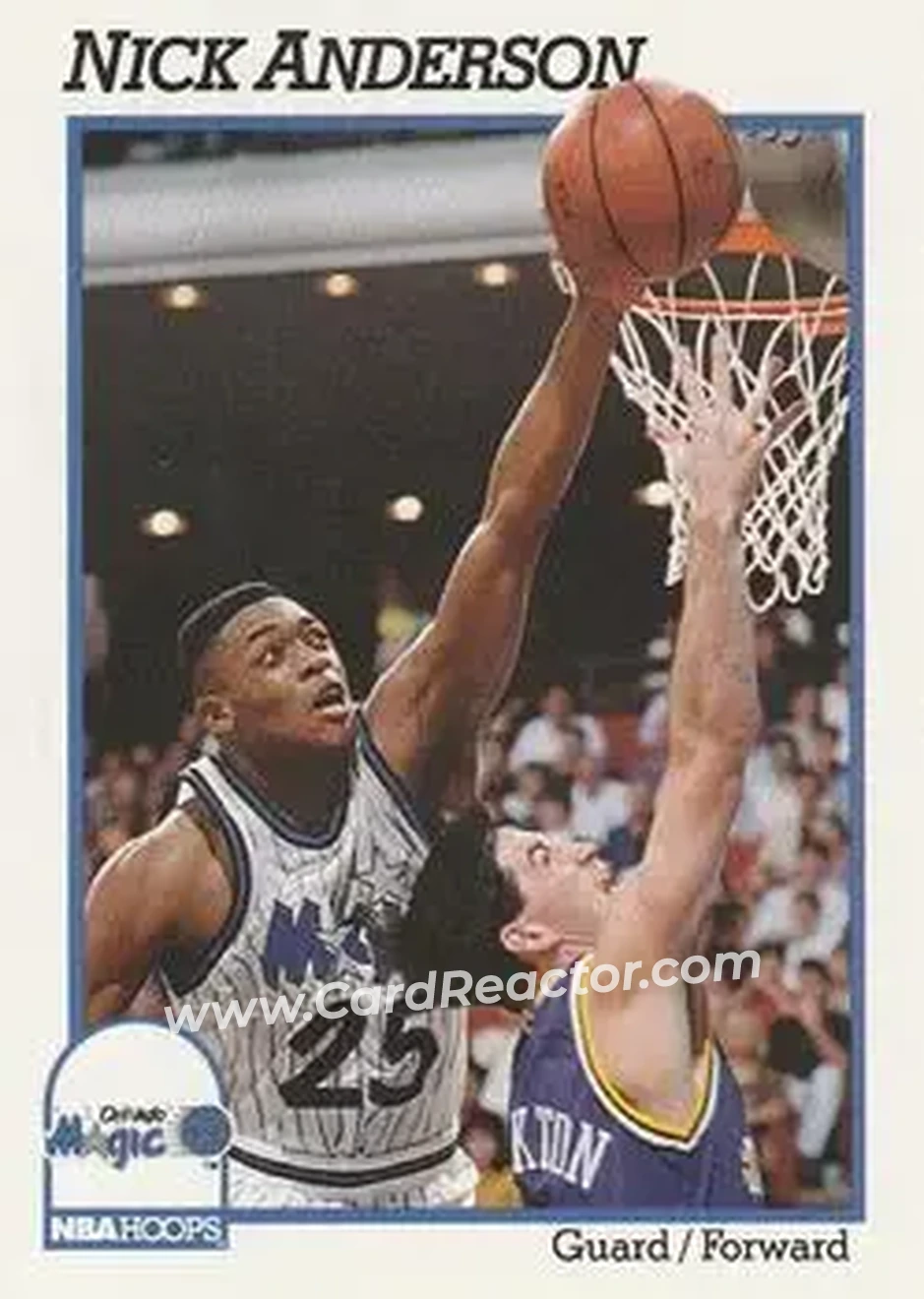 1991-92 Hoops #147 - Nick Anderson - Orlando Magic - Front