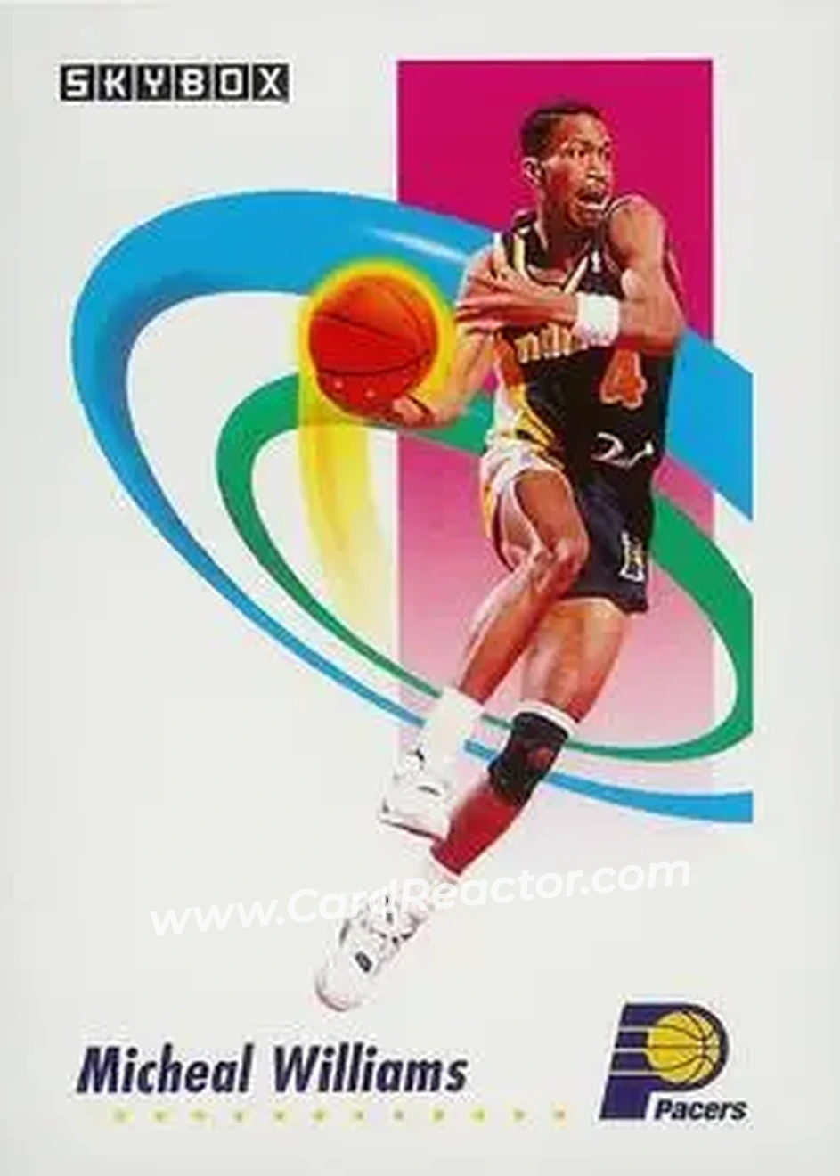 1991-92 SkyBox #121 - Micheal Williams - Indiana Pacers - Front