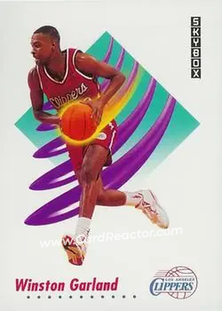 1991-92 SkyBox #123 - Winston Garland - Los Angeles Clippers - Front 1991-92 SkyBox #123 - Winston Garland - Los Angeles Clippers - Front