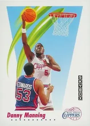 1991-92 SkyBox #127 - Danny Manning - Los Angeles Clippers