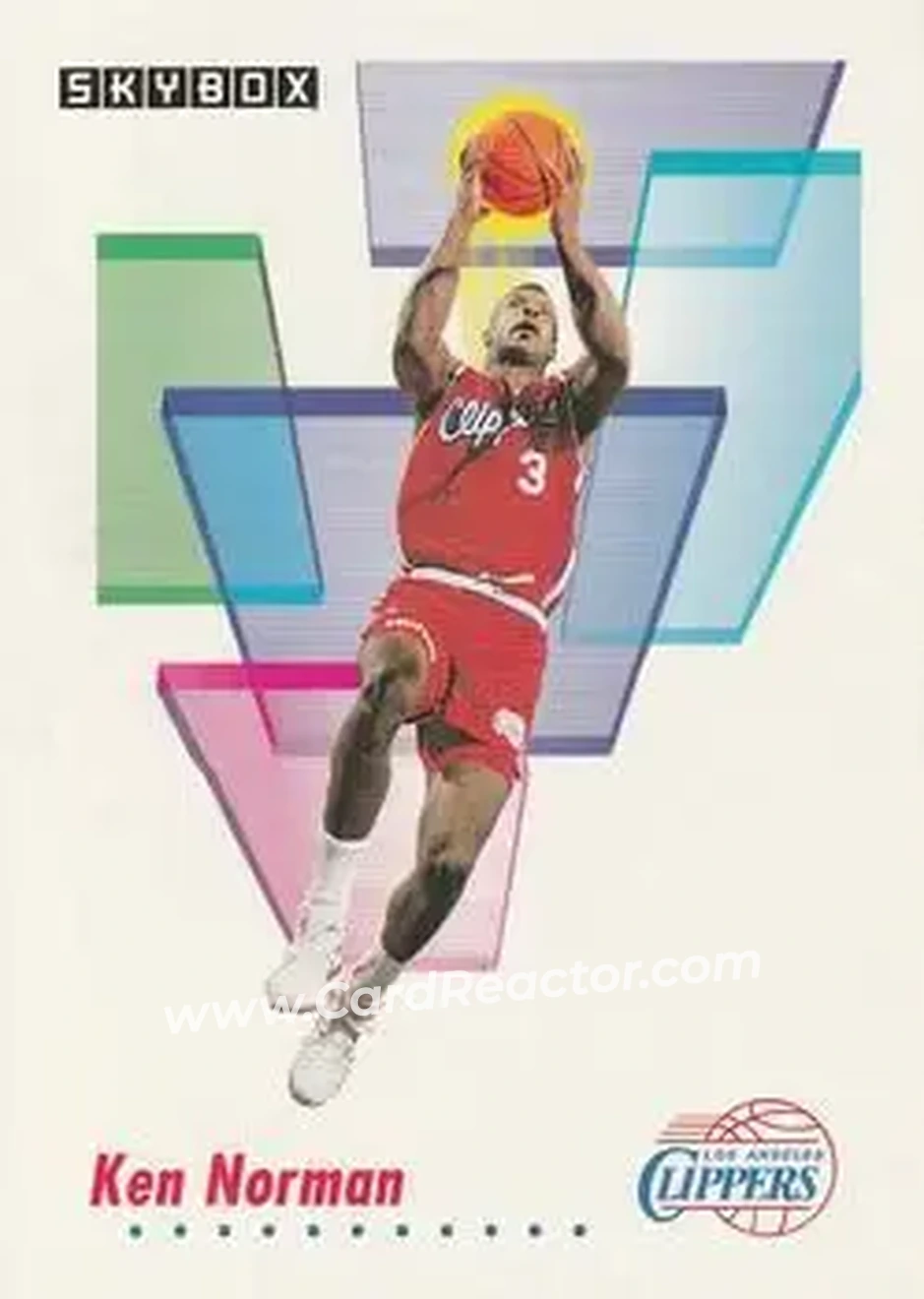1991-92 SkyBox #129 - Ken Norman - Los Angeles Clippers - Front