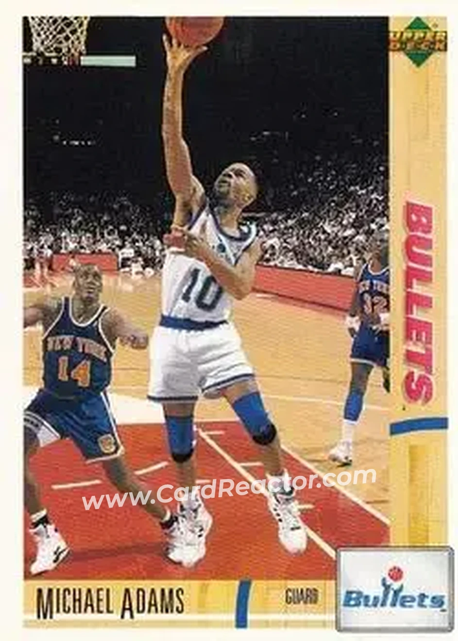 1991-92 Upper Deck Spanish #103 - Michael Adams - Washington Bullets - Front