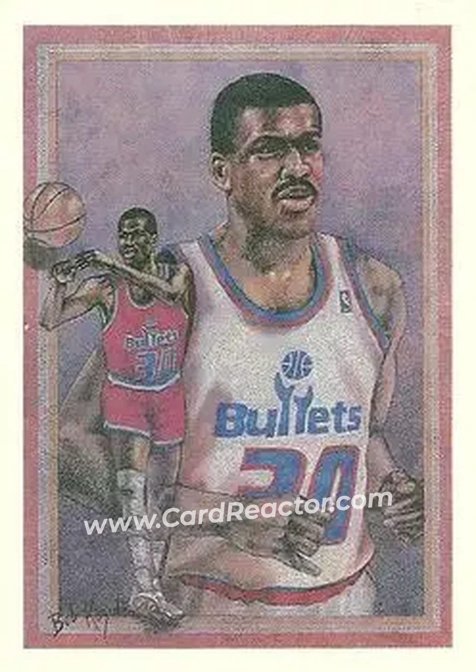 1990-91 Hoops #381 - Bernard King - Washington Bullets - Front