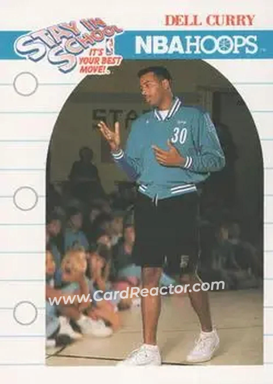 1990-91 Hoops #387 - Dell Curry - Charlotte Hornets - Front