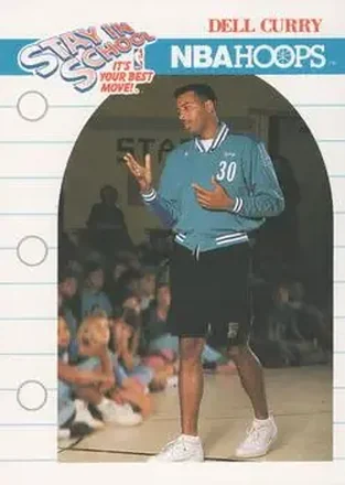 1990-91 Hoops #387 - Dell Curry - Charlotte Hornets