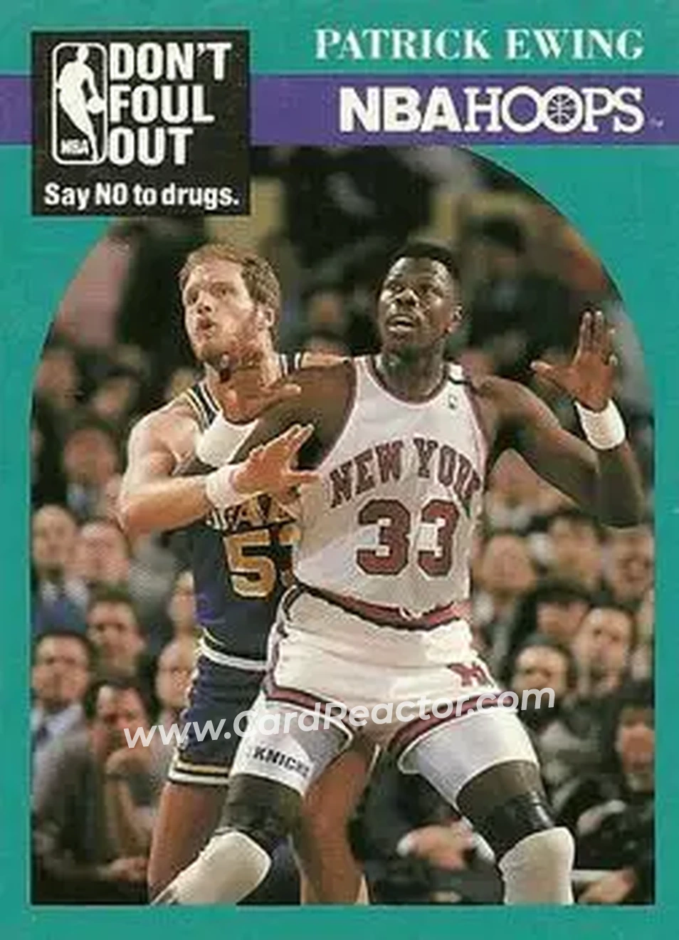1990-91 Hoops #388 - Patrick Ewing - New York Knicks - Front