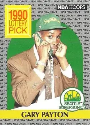 1990-91 Hoops #391 - Gary Payton - Seattle SuperSonics