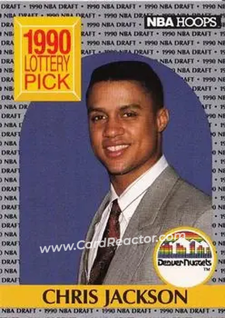 1990-91 Hoops #392 - Mahmoud Abdul-Rauf - Denver Nuggets - Front