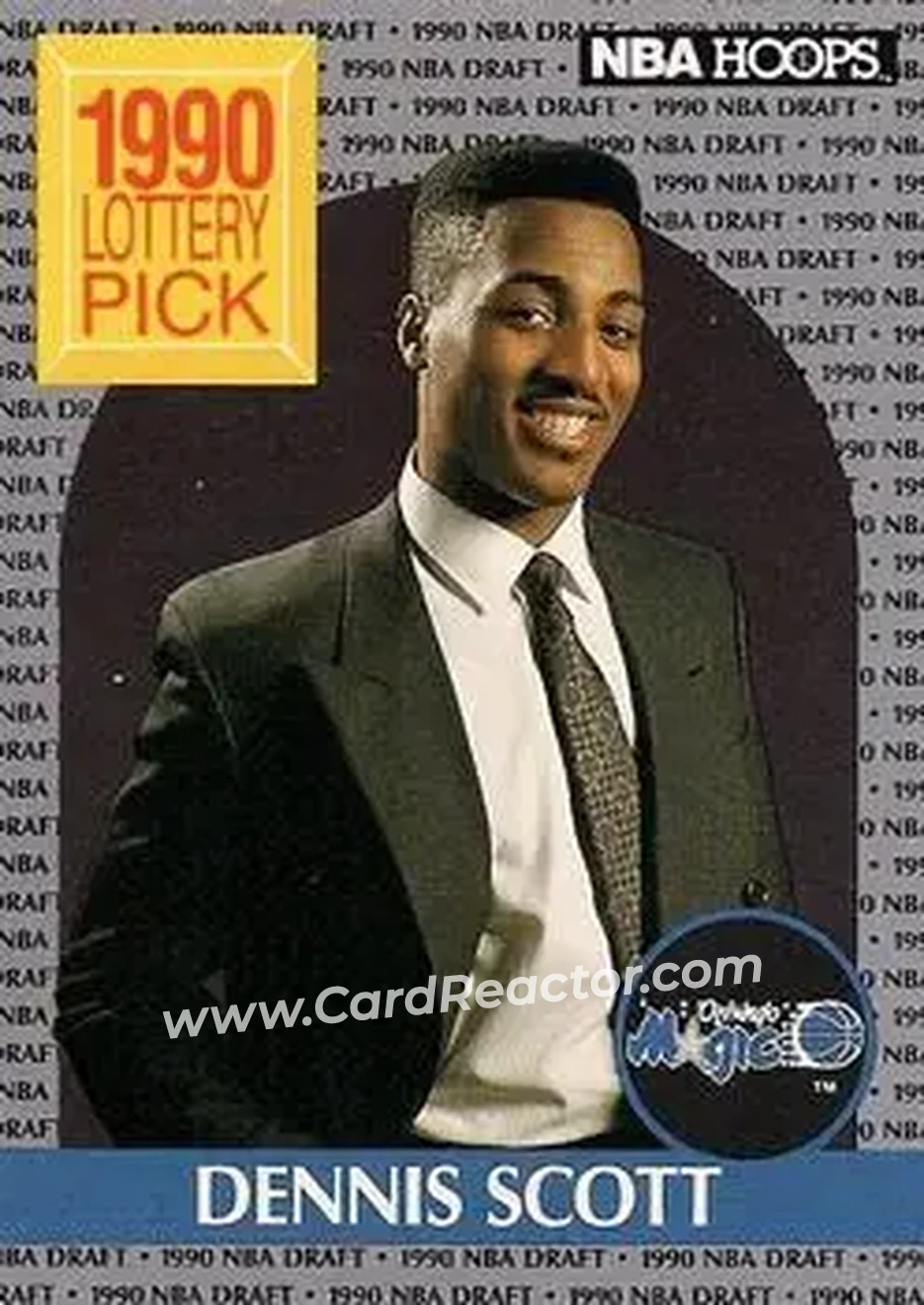1990-91 Hoops #393 - Dennis Scott - Orlando Magic - Front