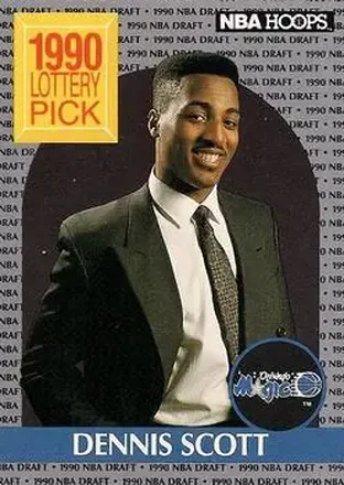 1990-91 Hoops #393 - Dennis Scott - Orlando Magic